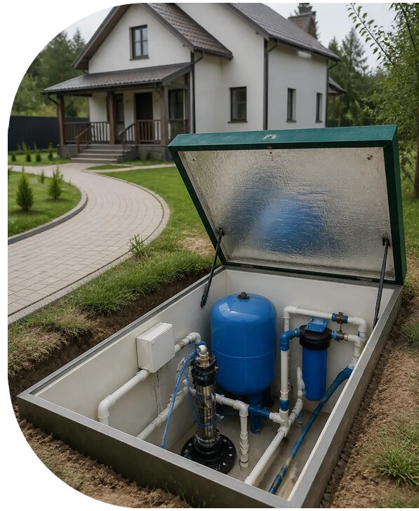 Автономное водоснабжение дома в Губахе от 155490 р. | АПаруса-Гбх